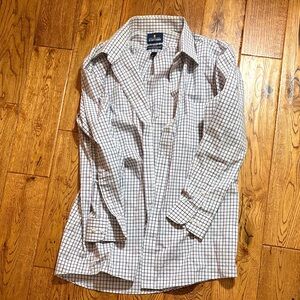 Stafford Travel Performance Checkered Dress Shirt